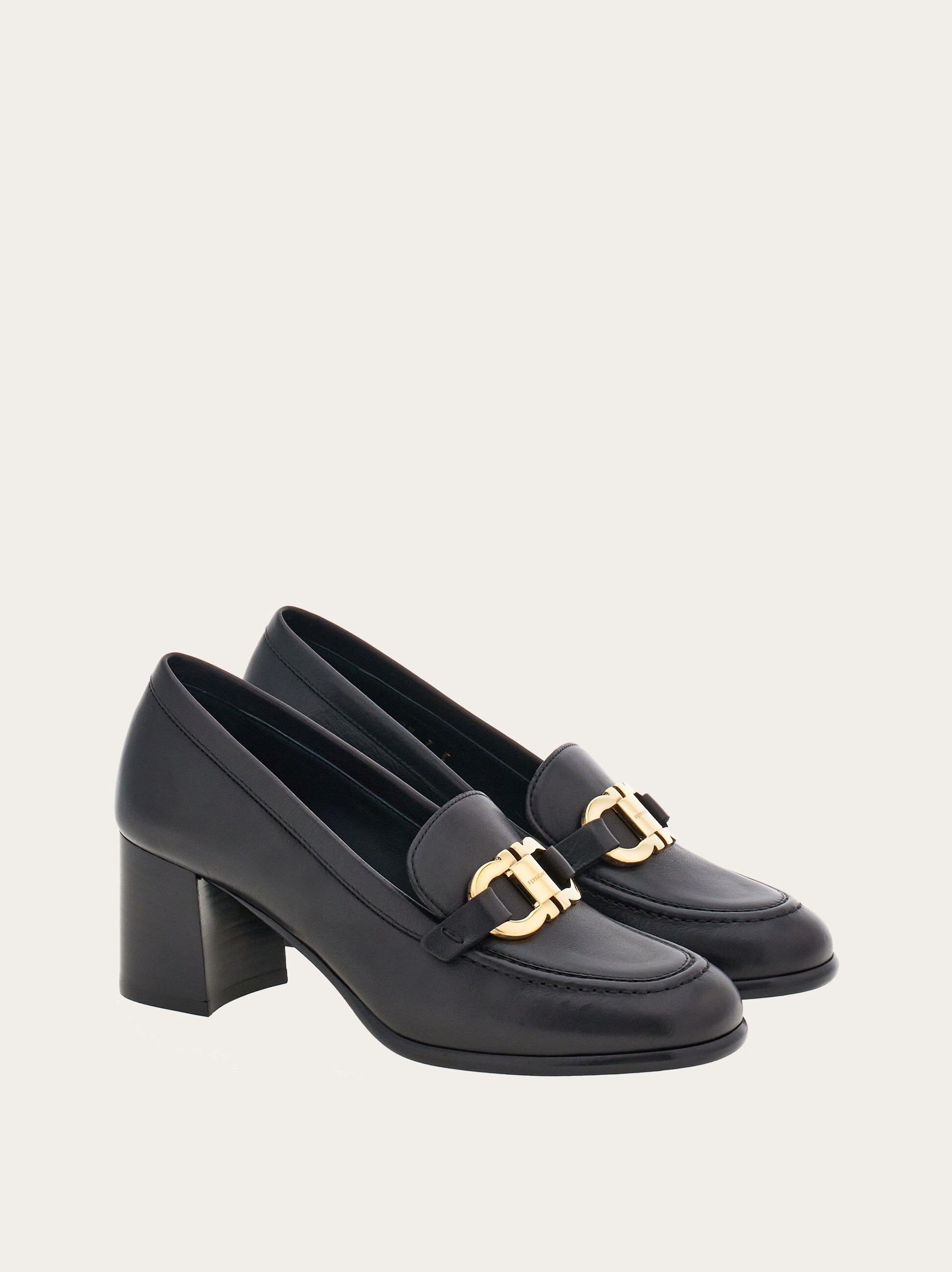 Heeled loafer with Gancini ornament - Shoes - Women - Salvatore 