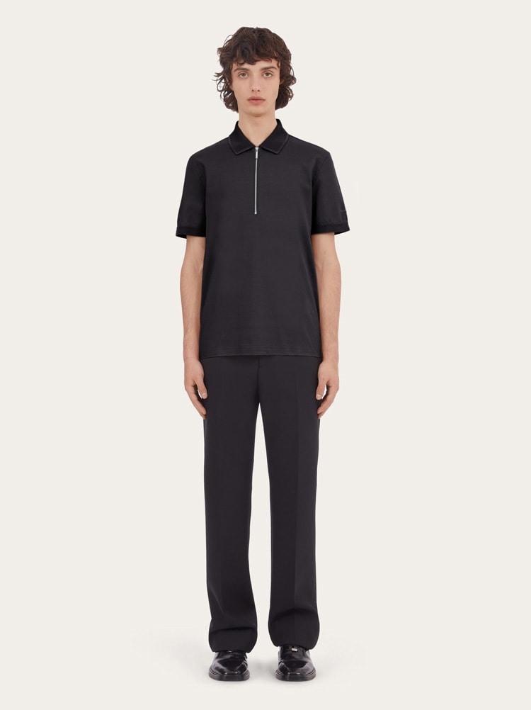 Polo with zip collar - Men | Ferragamo