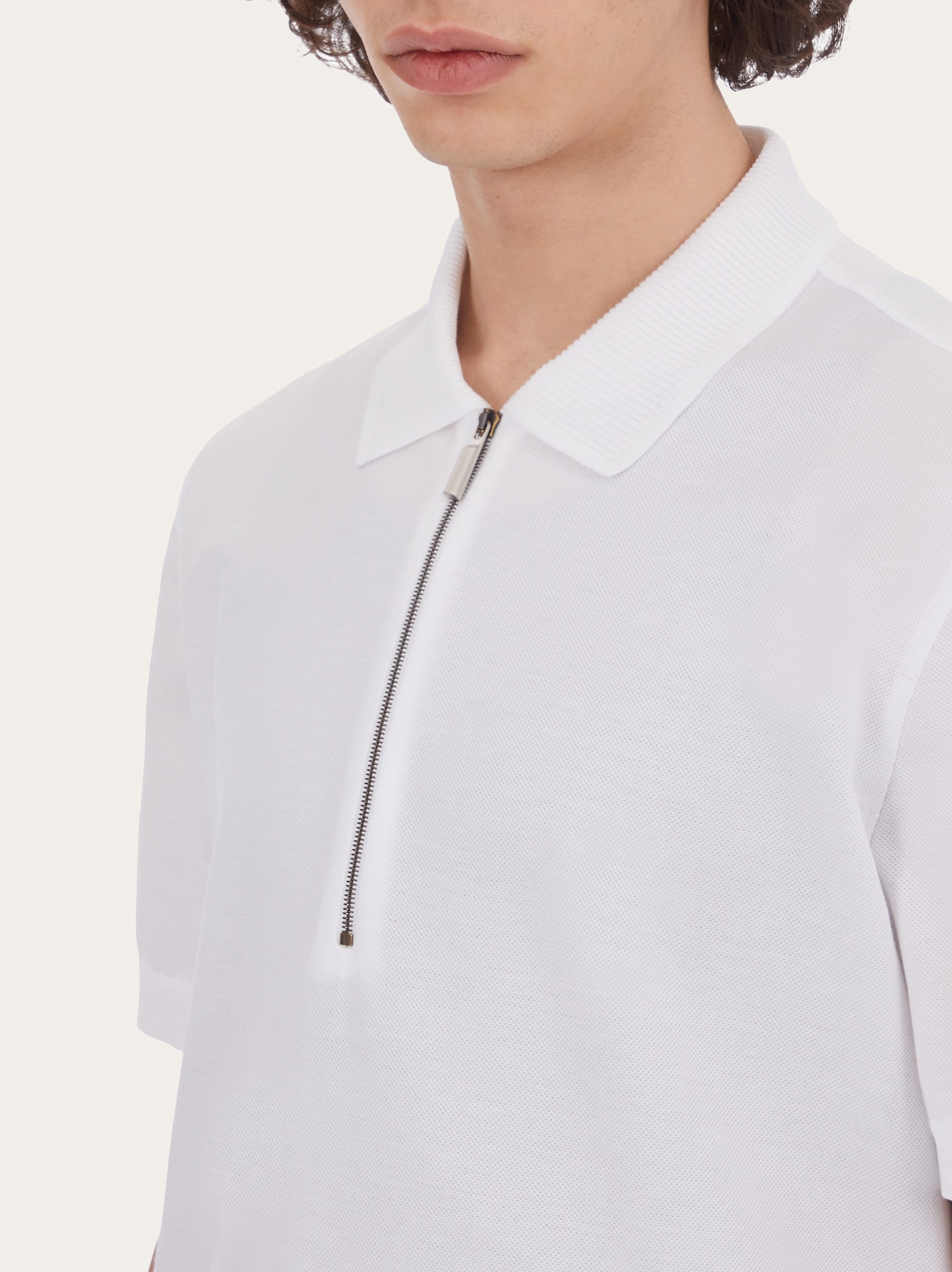 Polo with zip collar - Men | Ferragamo