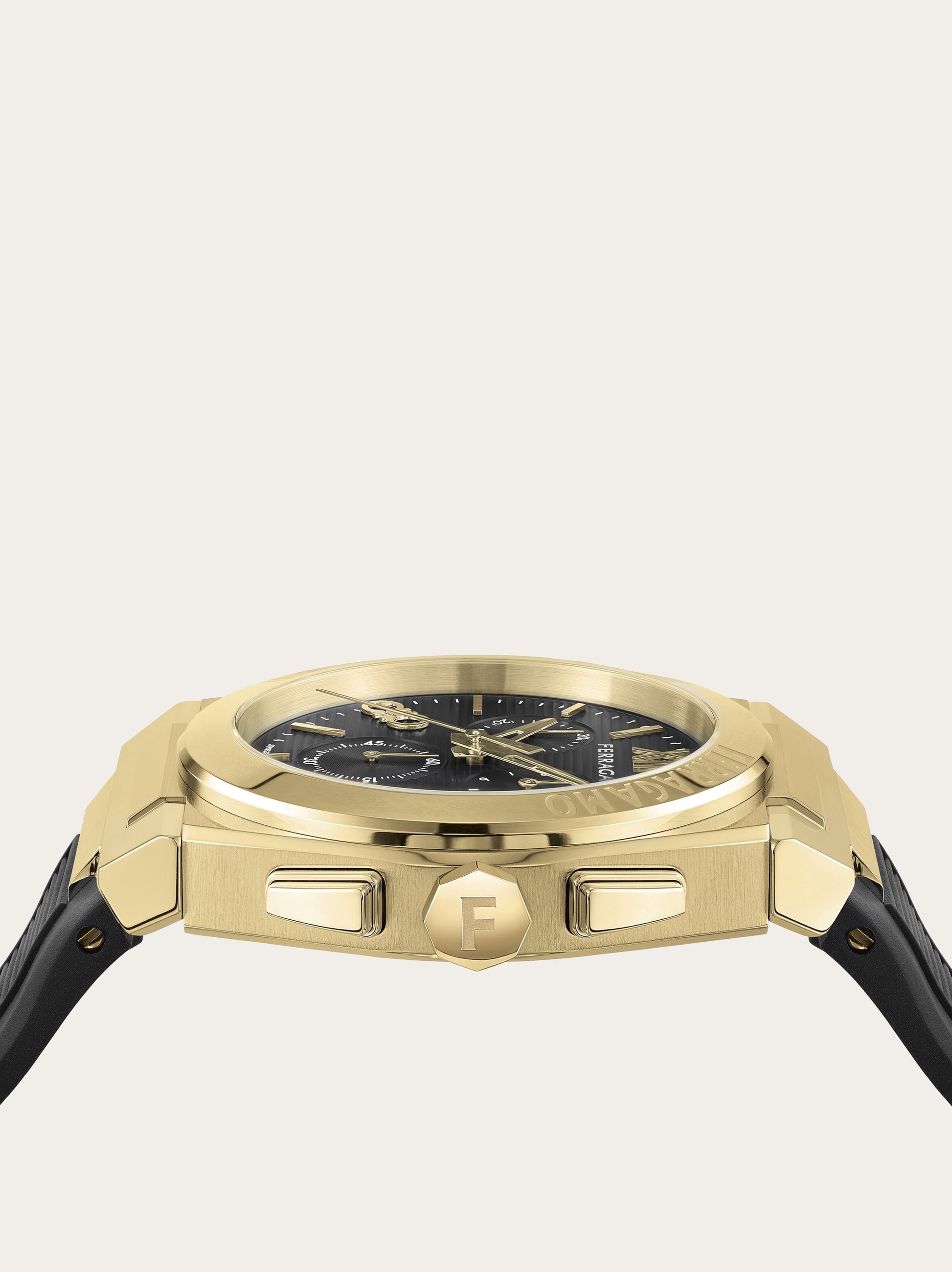 【FERRAGAMO】Legacy Chronograph Watch イエローゴールド 40mm Ferragamo Legacy Chronograph Watch In Yellow Gold | ModeSens