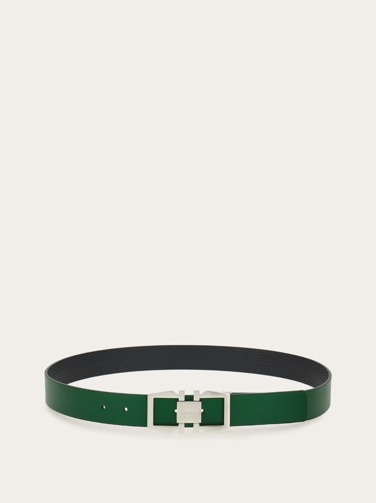 Reversible and adjustable Gancini belt Gallery image 3