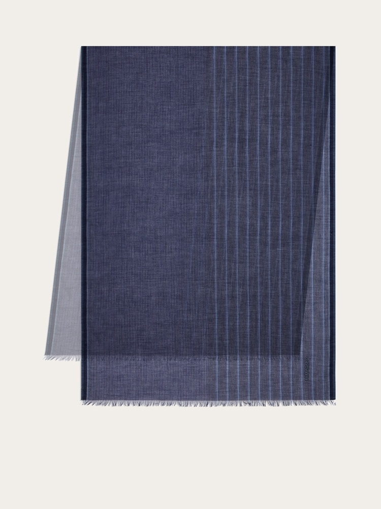 Jacquard striped stole Gallery image 1