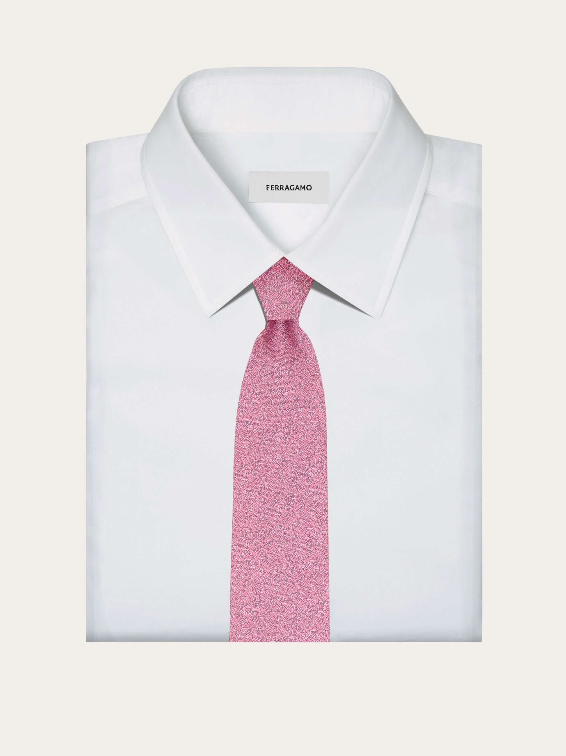 Embroidered print silk tie - Soft Accessories - Men - Salvatore  