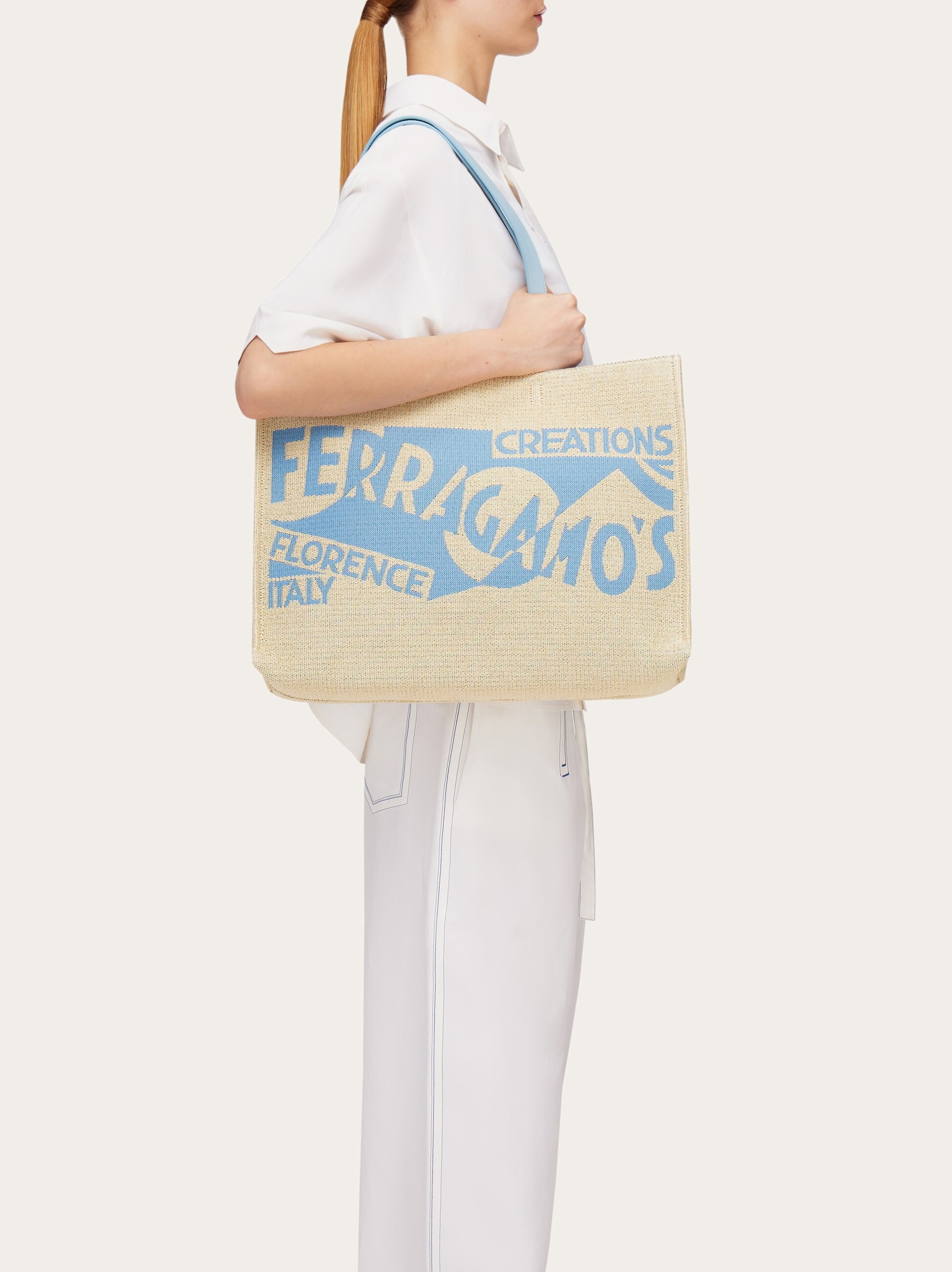 Tote bag with logo (L) - Handbags - Women - Salvatore Ferragamo US 