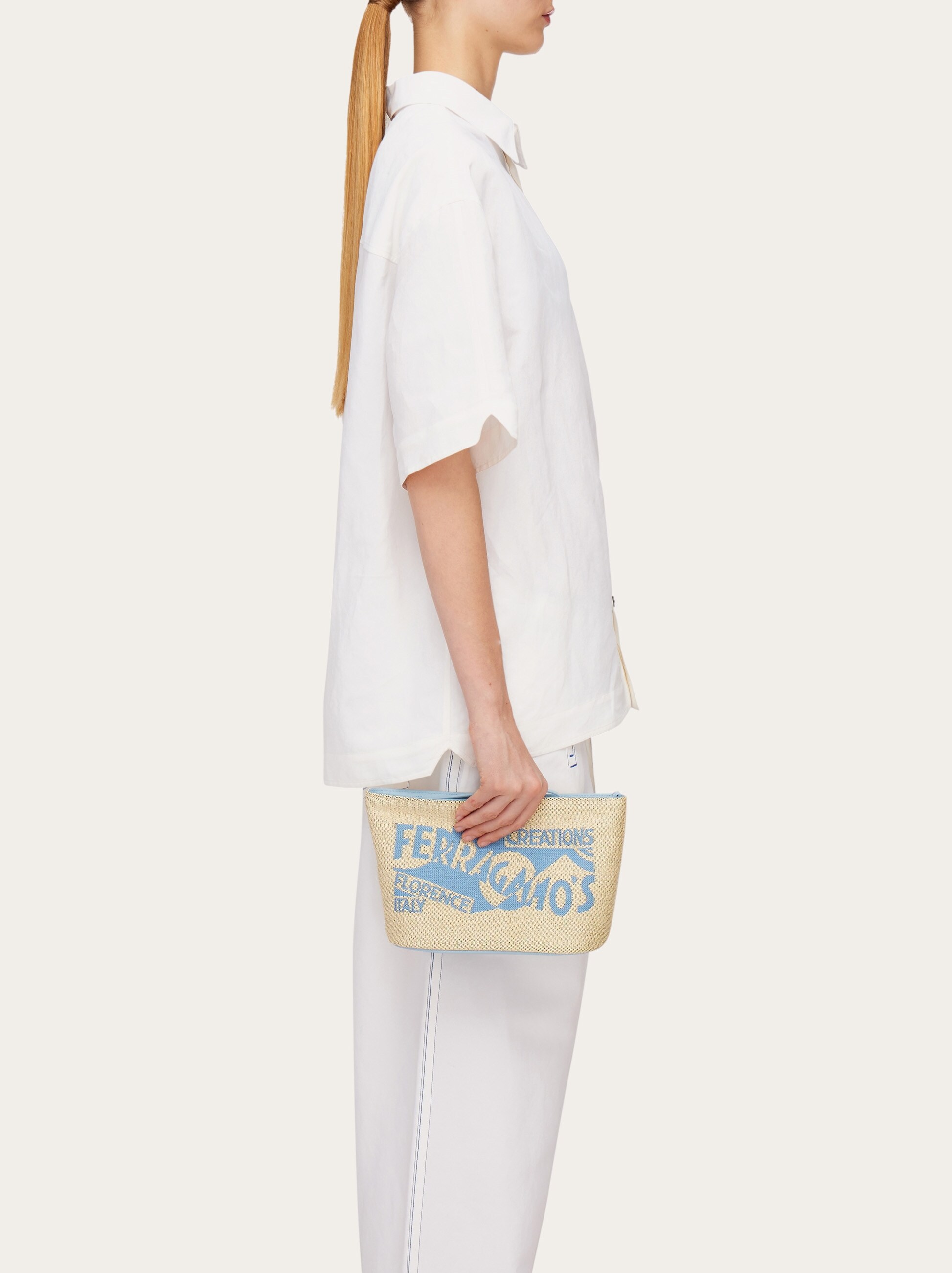 Pouch with logo - Leather Accessories - Women - Salvatore Ferragamo US