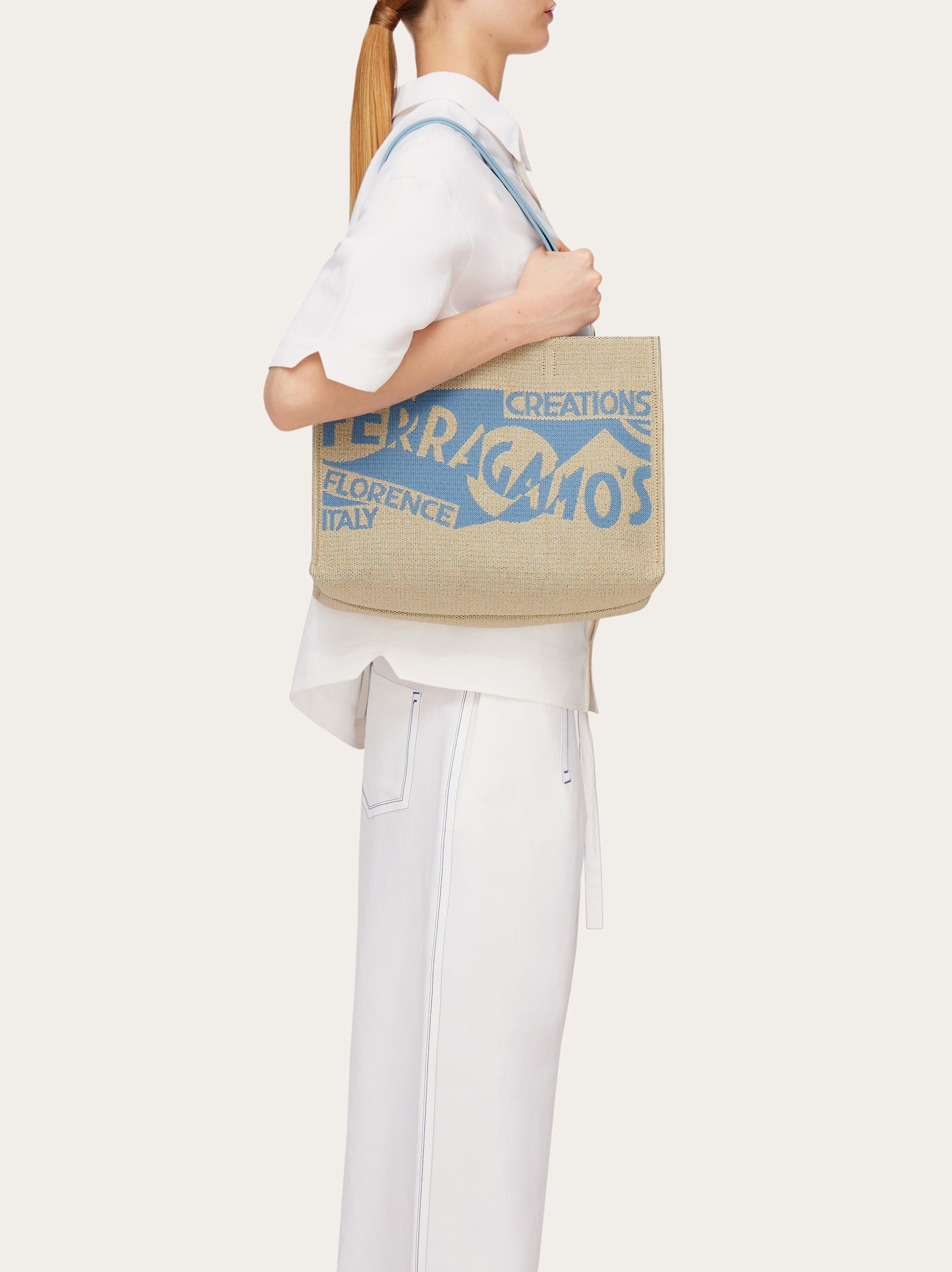 Tote bag with logo (M) - Handbags - Women - Salvatore Ferragamo US
