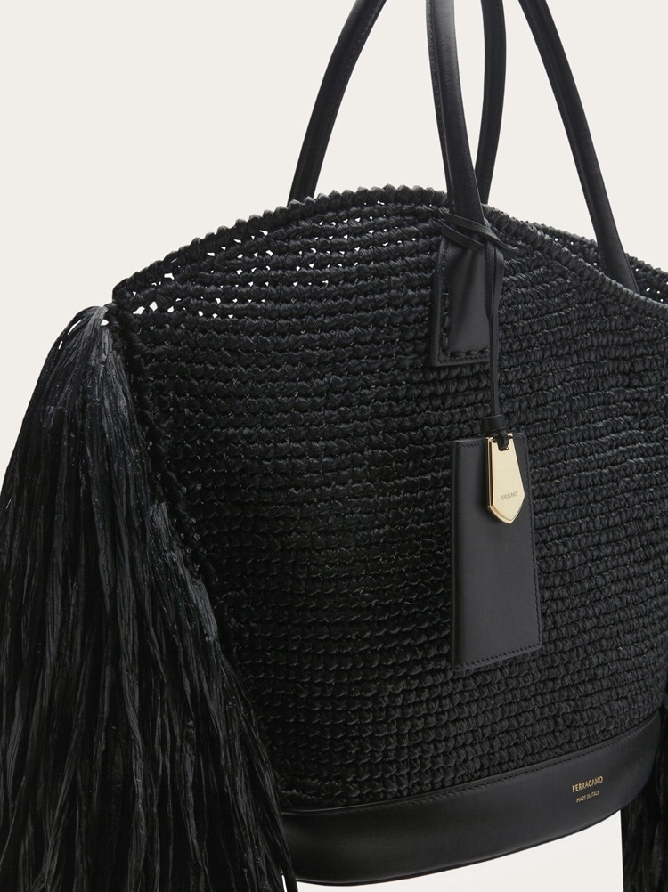 Totebag mit Cut-out und Fransen (L) - Handtaschen - Damen 