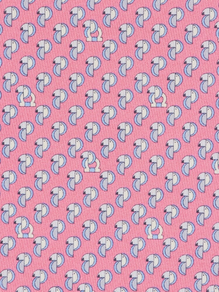 Parrot print silk tie Gallery image 2