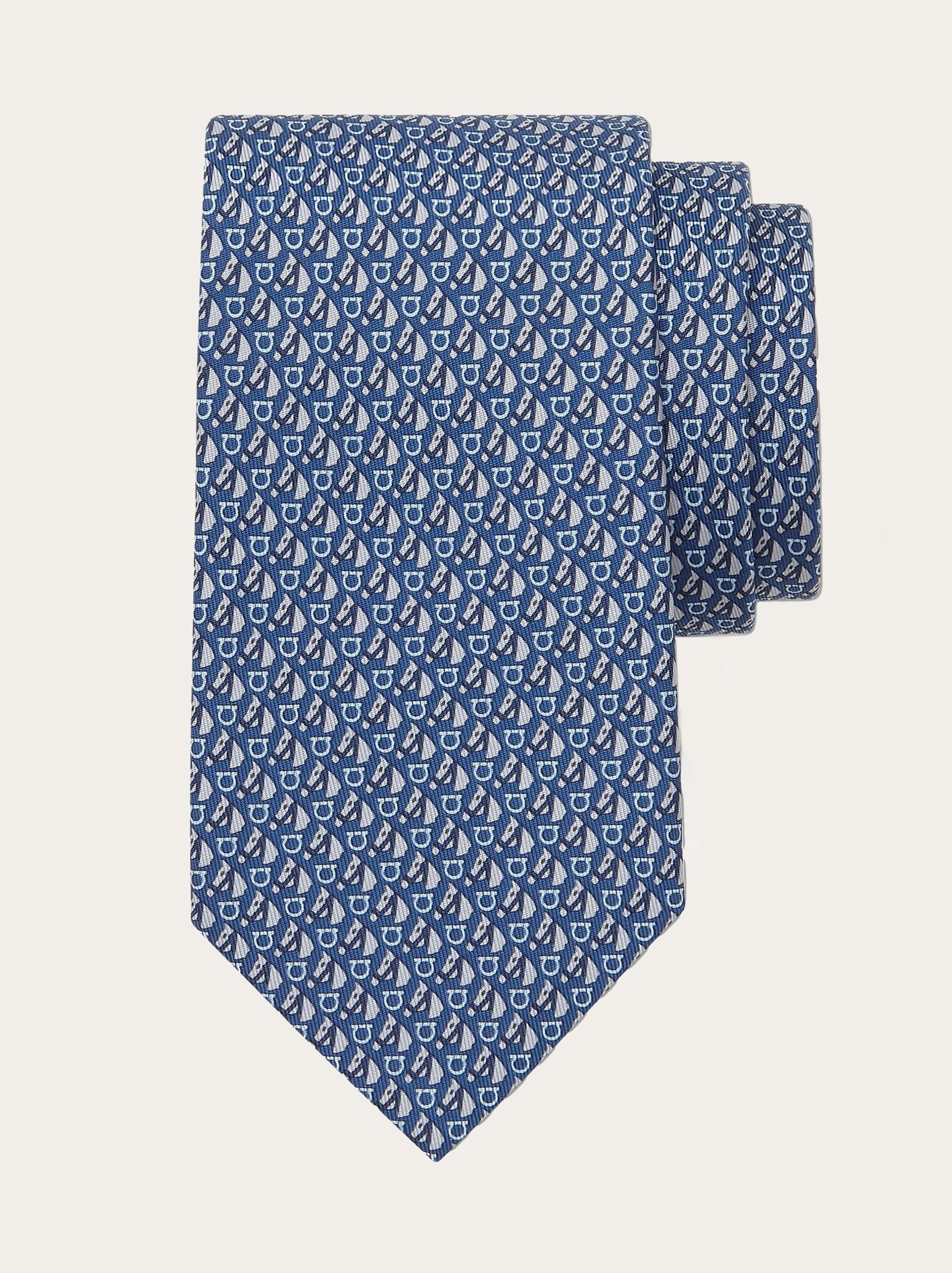 Equestrian print silk tie - Men | Ferragamo