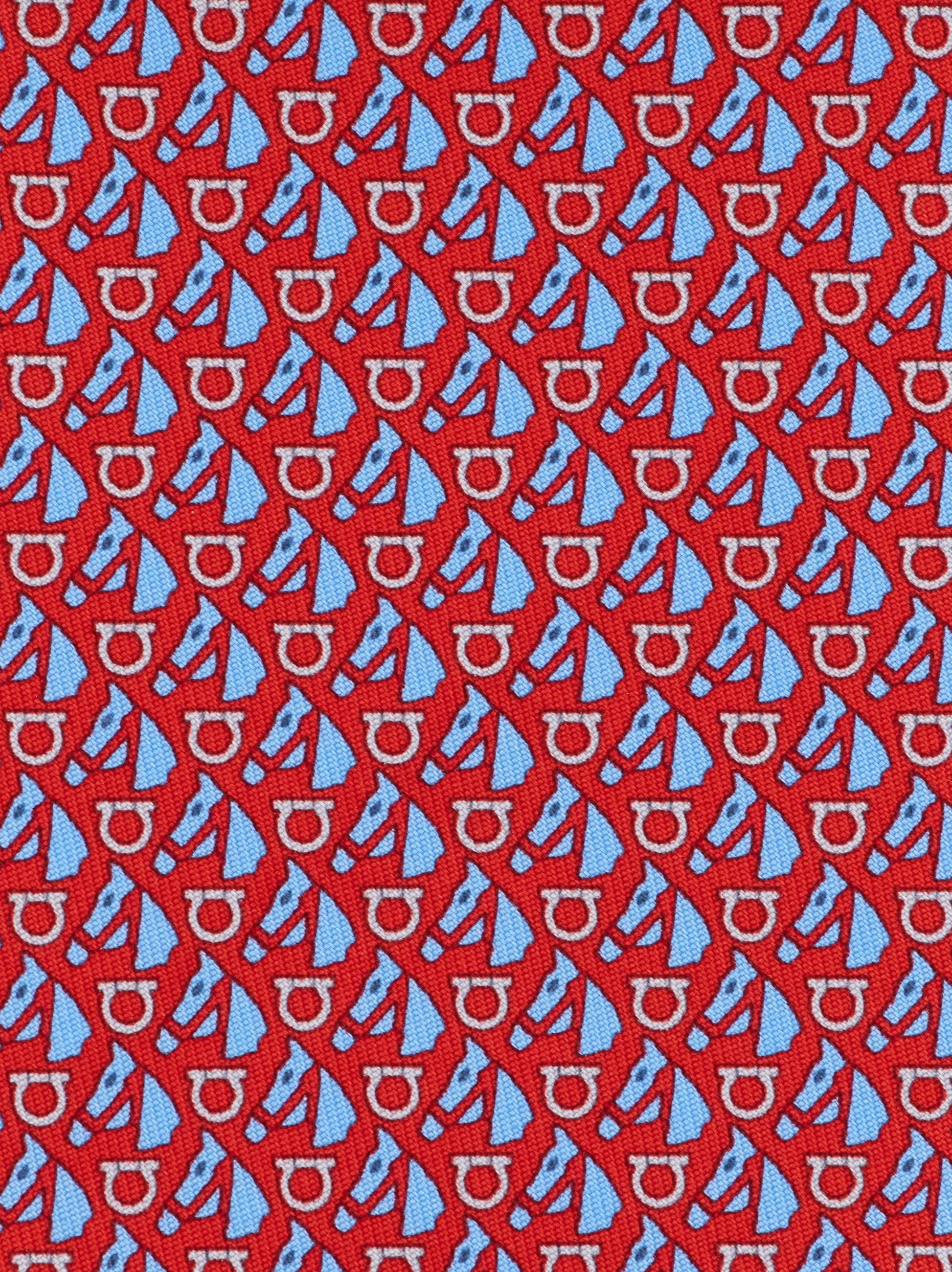 Equestrian print silk tie - Men | Ferragamo