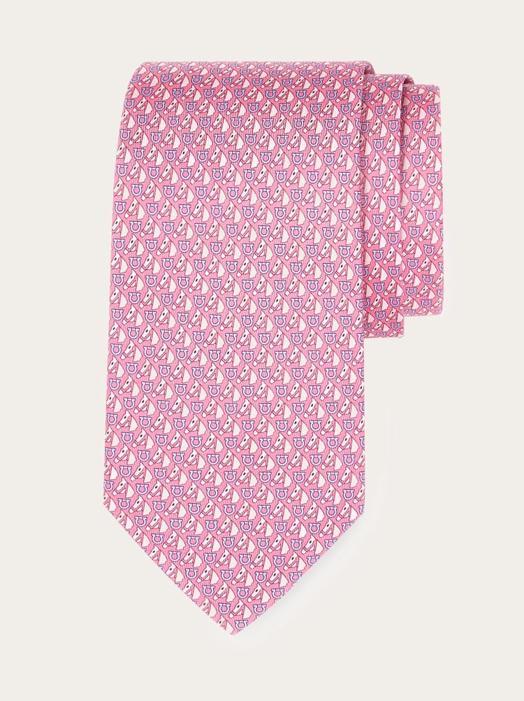 Salvatore Ferragamo　アスコットタイ Equestrian print silk tie - Men | Ferragamo