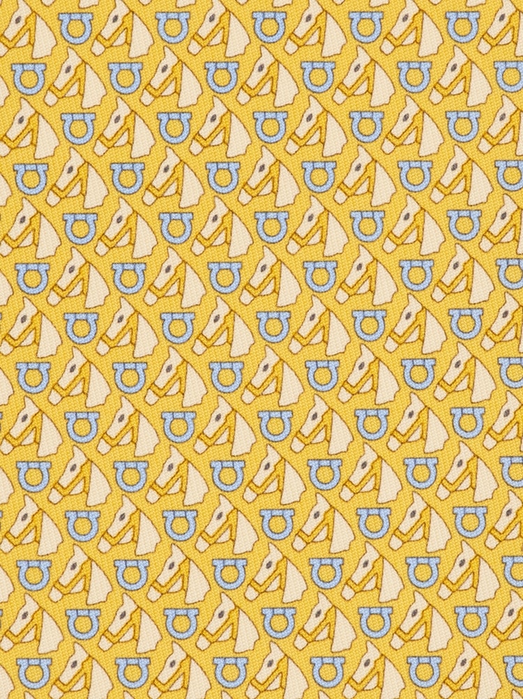 Equestrian print silk tie Gallery image 2