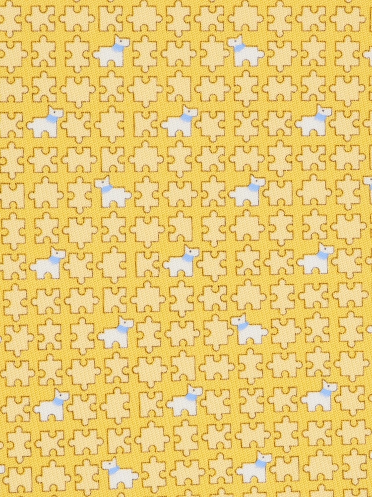 Puzzle print silk tie Gallery image 2