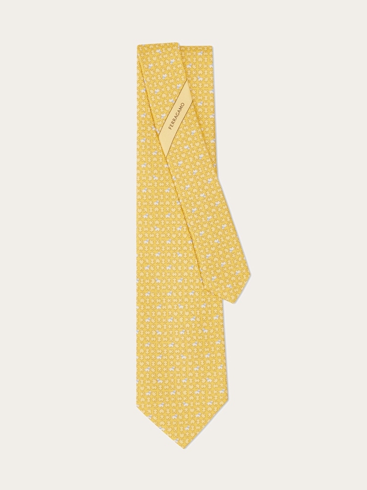 Puzzle print silk tie Gallery image 3