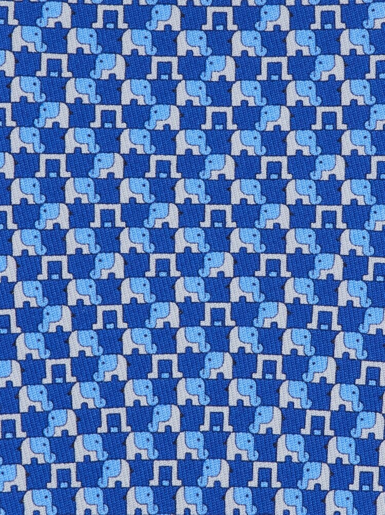 Elephant print silk tie Gallery image 2