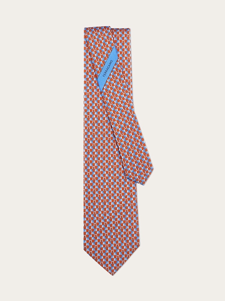 Elephant print silk tie Gallery image 3