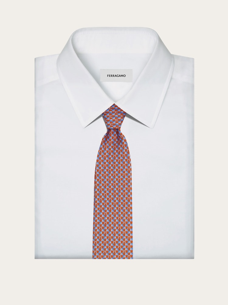 Elephant print silk tie Gallery image 4
