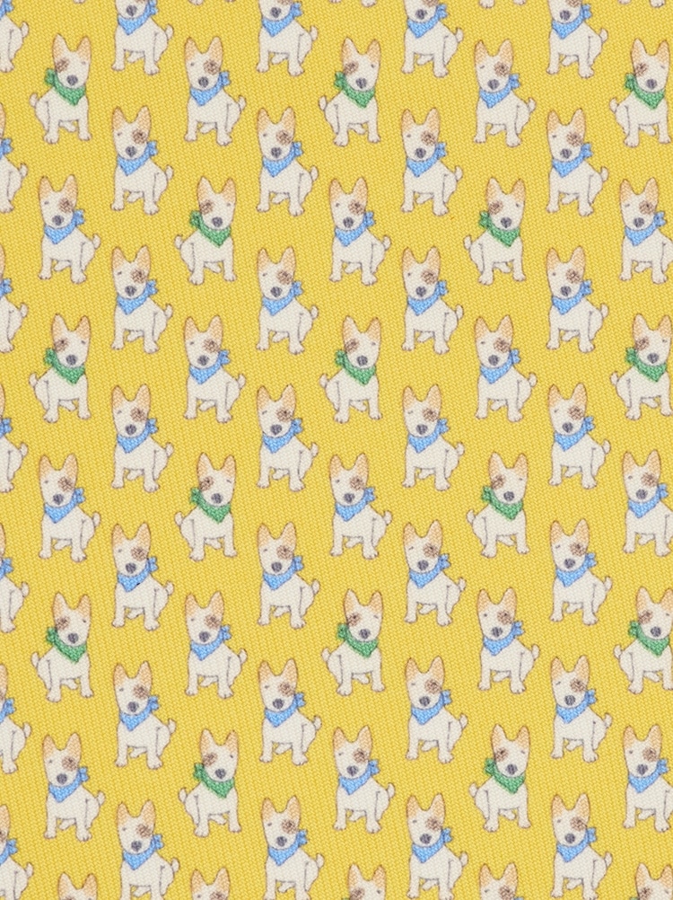 Terrier print silk tie Gallery image 2