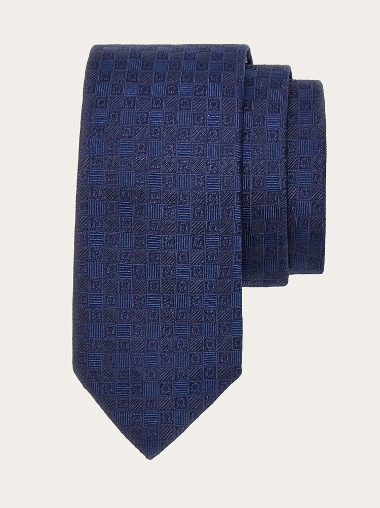 Gancini jacquard tie Gallery image 1
