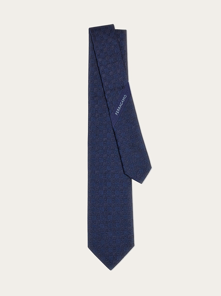 Gancini jacquard tie Gallery image 3