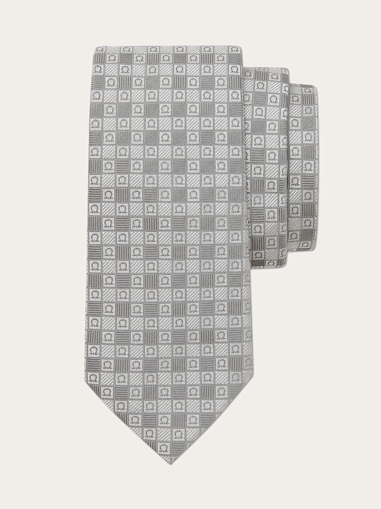 Gancini jacquard tie Gallery image 1
