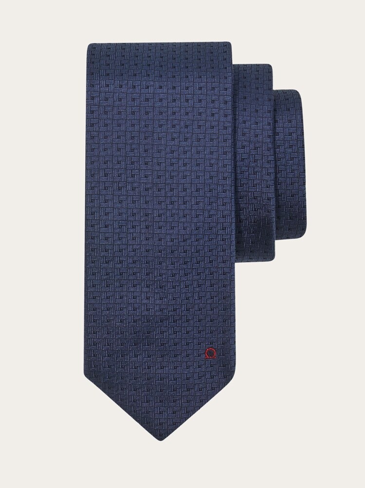 Gancini jacquard tie Gallery image 1