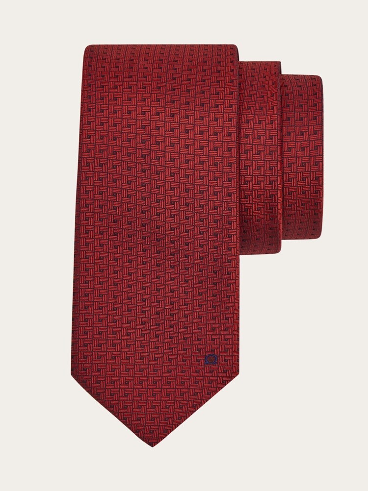 Gancini jacquard tie Gallery image 1