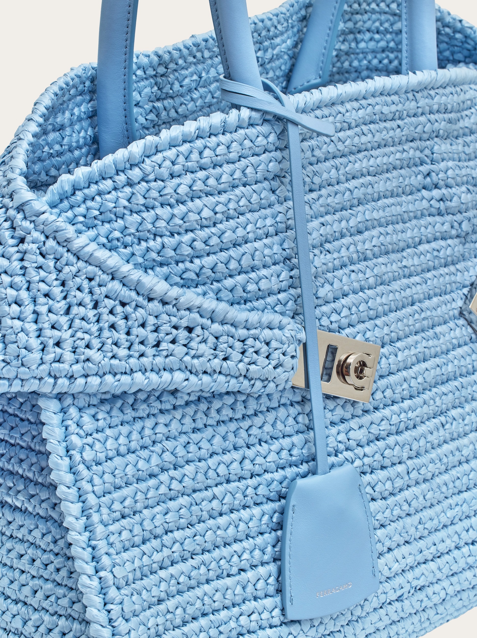 FERRAGAMO ミニトートバッグ ブルー FERRAGAMO（フェラガモ） バッグ レディース ブランド ハンドバッグ