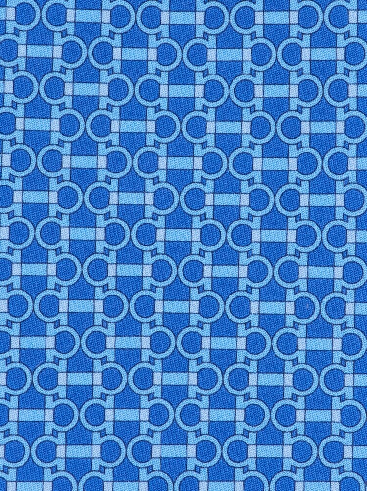 Gancini horsebit print silk tie Gallery image 2