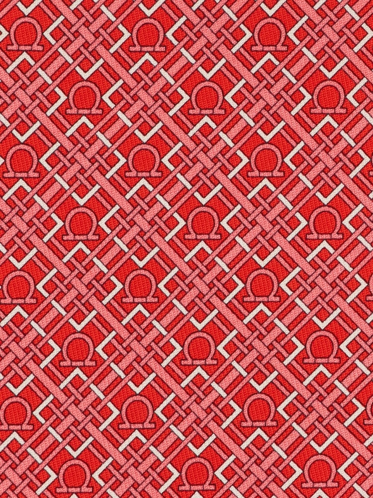 Check Gancini print silk tie Gallery image 2