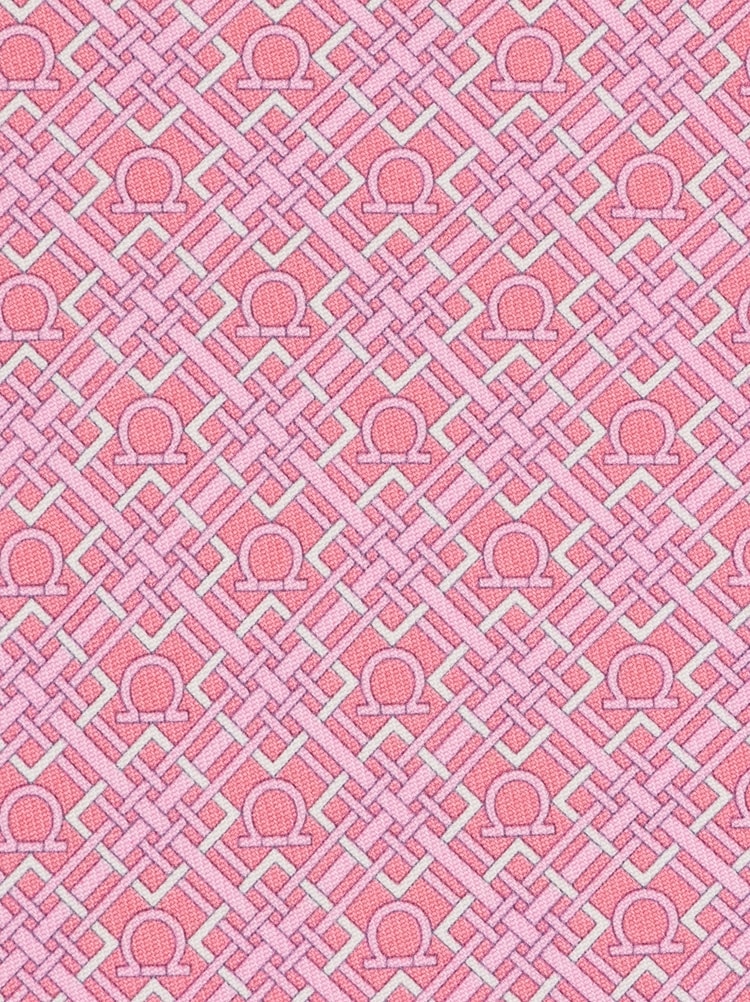 Check Gancini print silk tie Gallery image 2