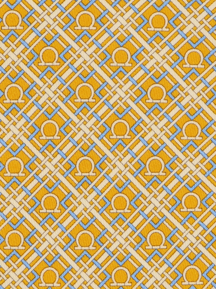 Check Gancini print silk tie Gallery image 2