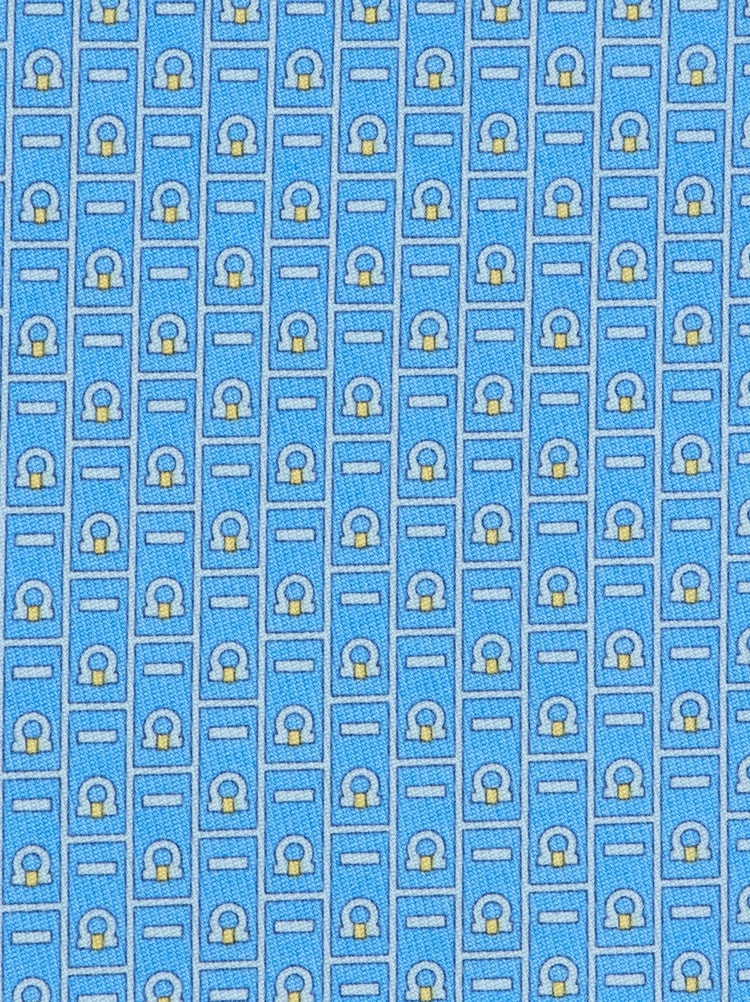 Ferragamo Monogram print silk tie Gallery image 2
