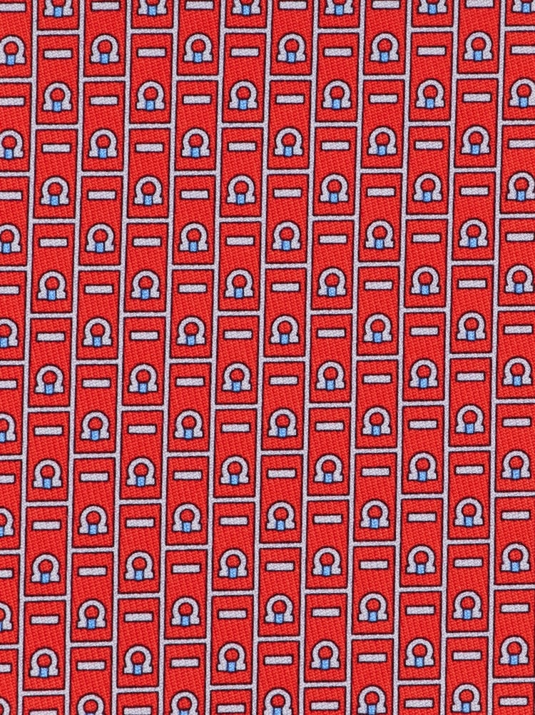 Ferragamo Monogram print silk tie Gallery image 2