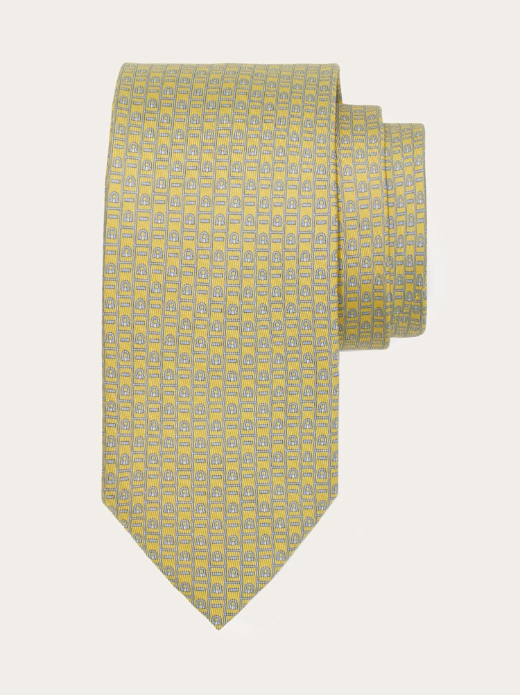 Ferragamo Monogram print silk tie Gallery image 1