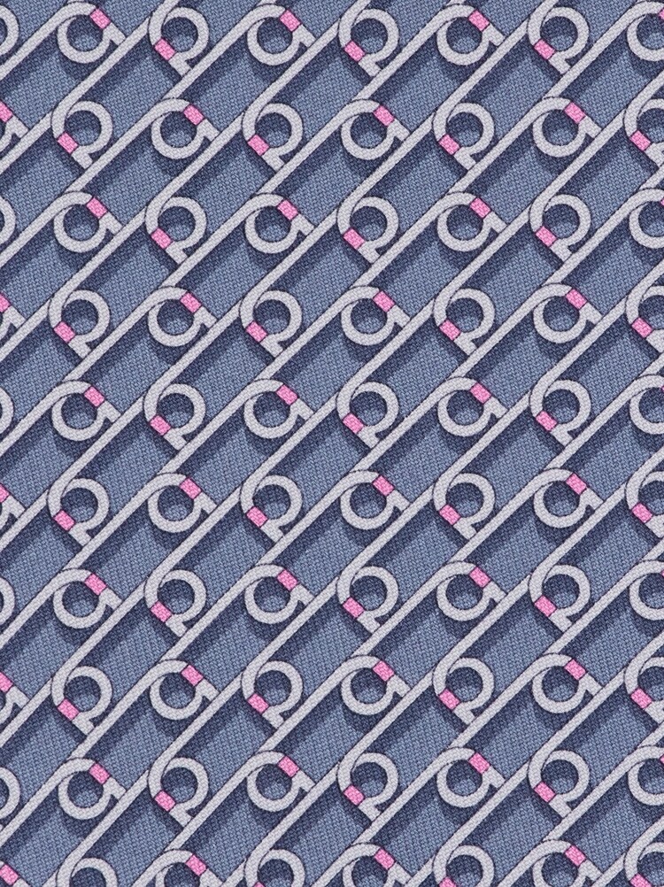 Gancini print silk tie Gallery image 2
