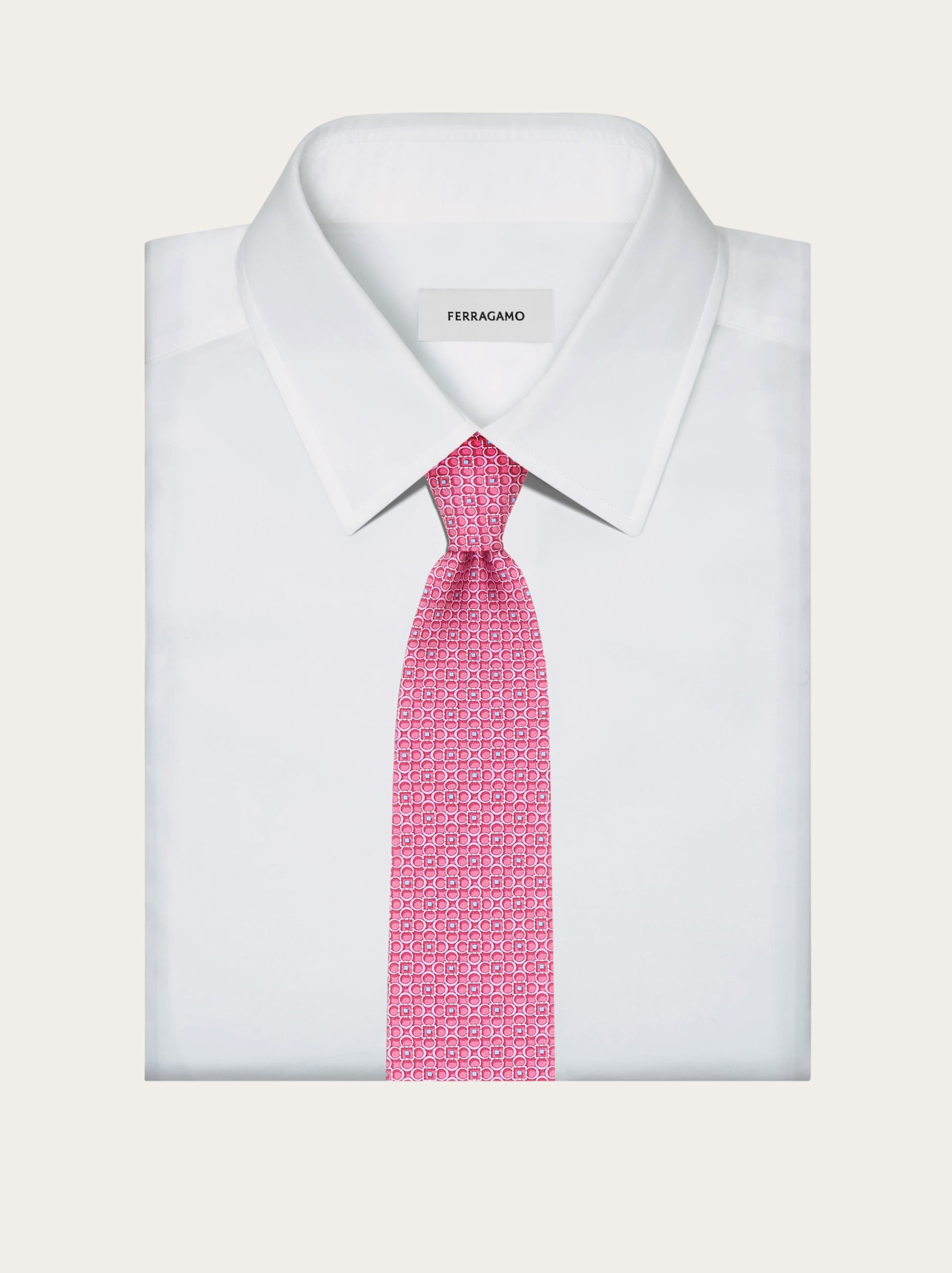 Gancini print silk tie - Men | Ferragamo