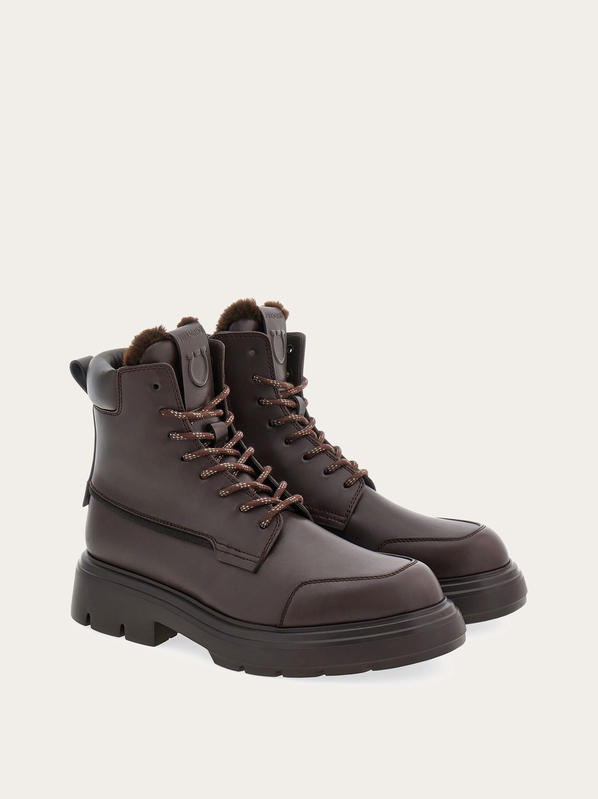 Combat boot with maxi-tongue - Shoes - Men - Salvatore Ferragamo US