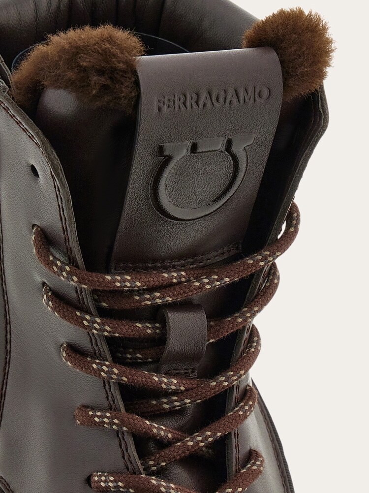 Combat boot with maxi-tongue - Shoes - Men - Salvatore Ferragamo US