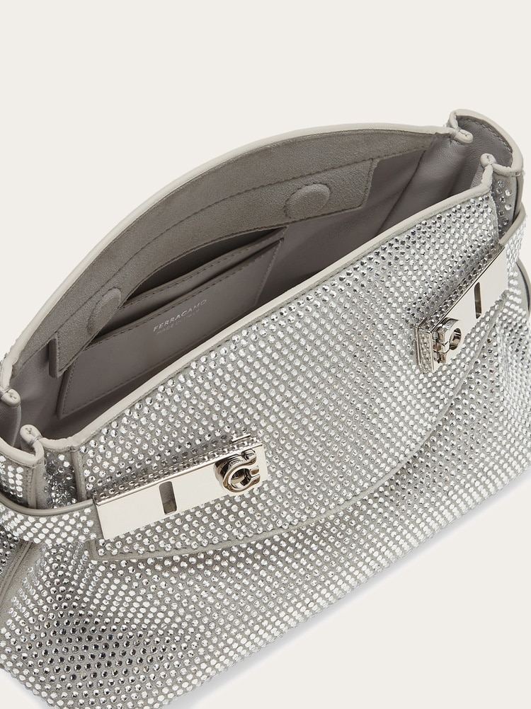 Hug soft crossbody bag with crystals (XS) Gallery image 6