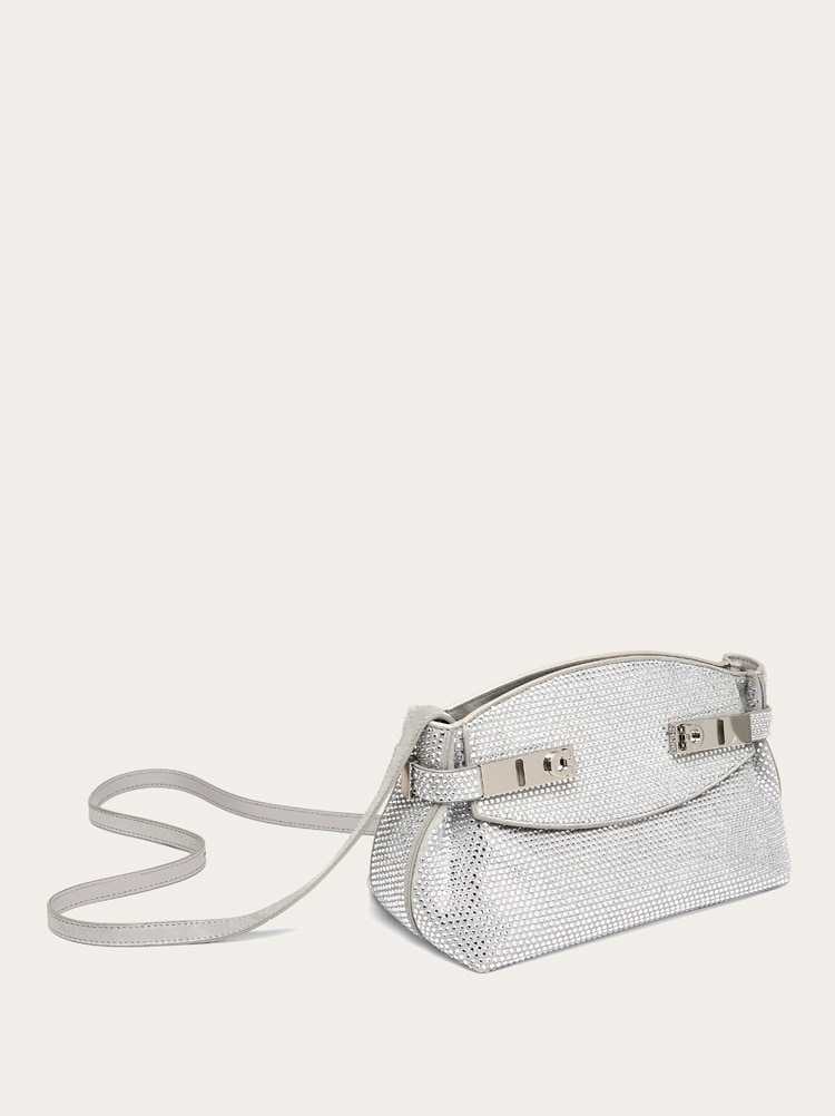 Hug soft crossbody bag with crystals (XS) Gallery image 7