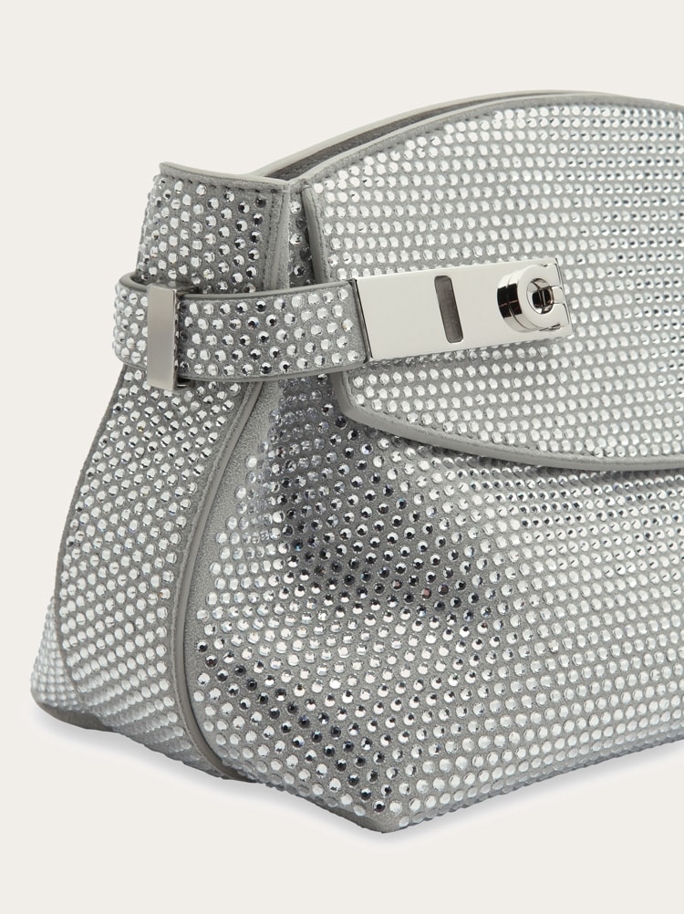Hug soft crossbody bag with crystals (XS) Gallery image 8