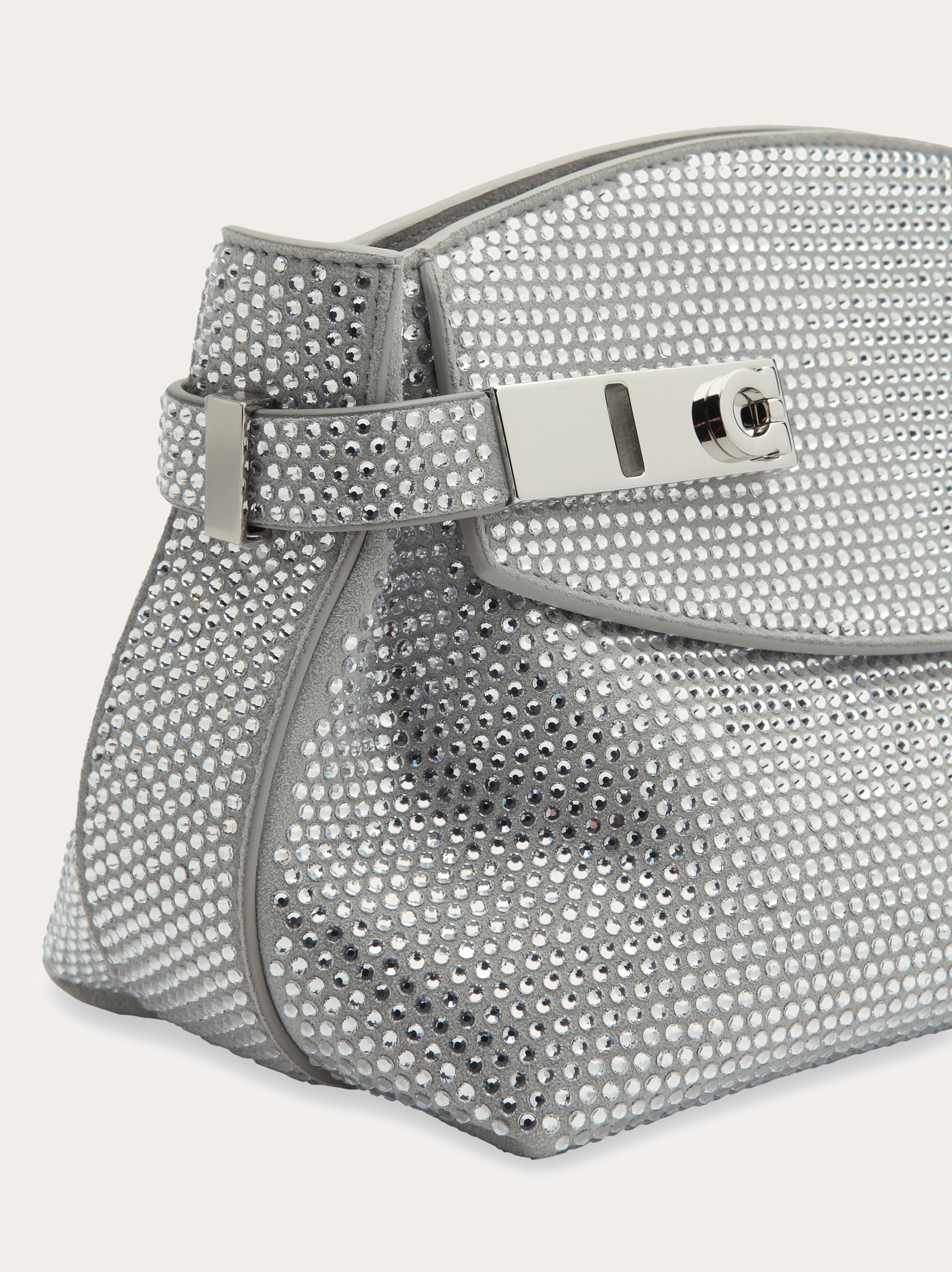 Hug soft crossbody bag with crystals (XS) - Women | Ferragamo