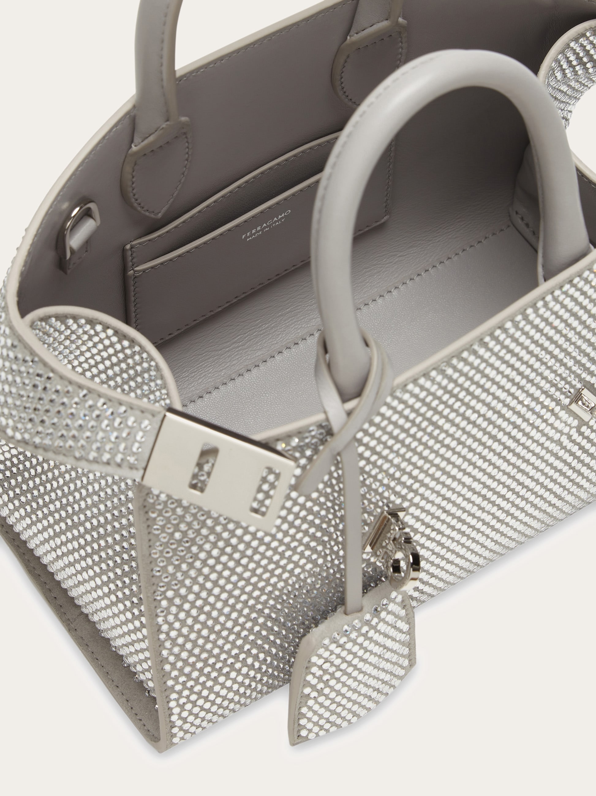 【送関込】ferragamo☆hug handbag with crystals (s) Hug handbag with crystals (XS) - Women | Ferragamo