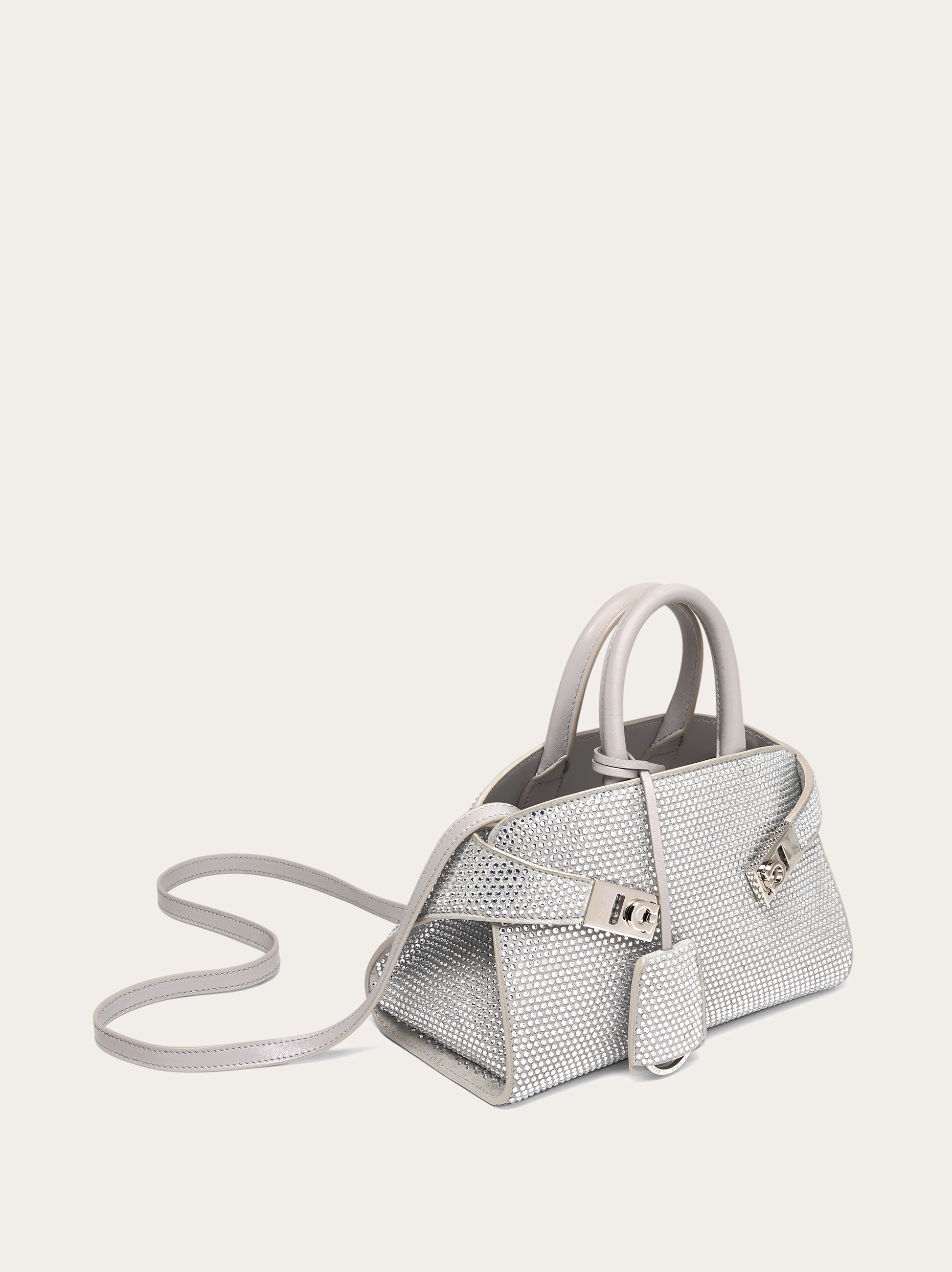★FERRAGAMO★フェラガモ Hug クリスタルハンドバッグ (XS) Hug handbag (XS) - Women | Ferragamo