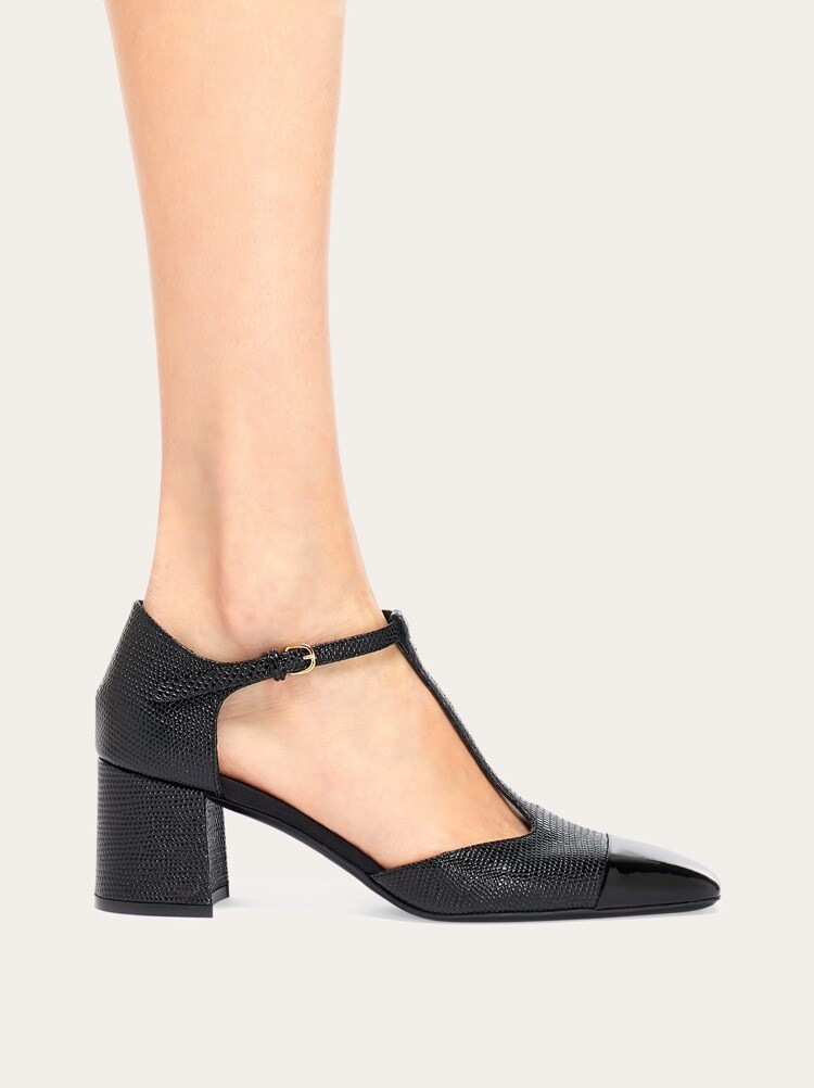 Chunky heel T-strap pump - New Arrivals - Highlights - Women 