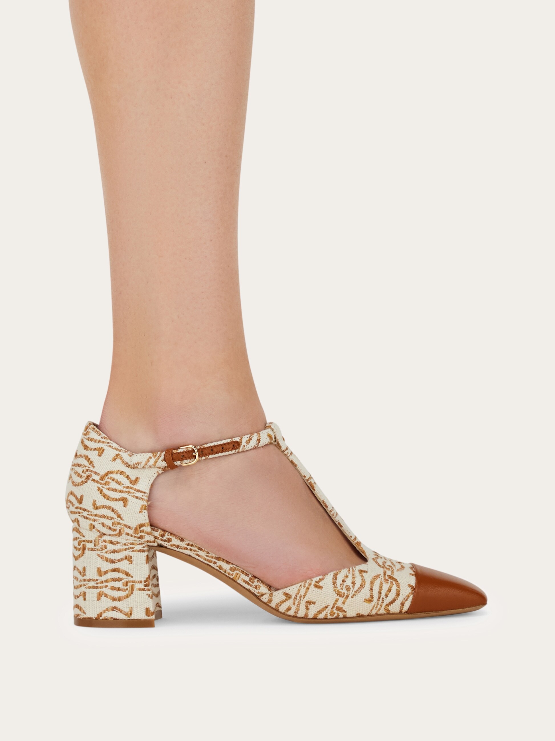 Chunky heel T-strap pump - Shoes - Women - Salvatore Ferragamo EU 