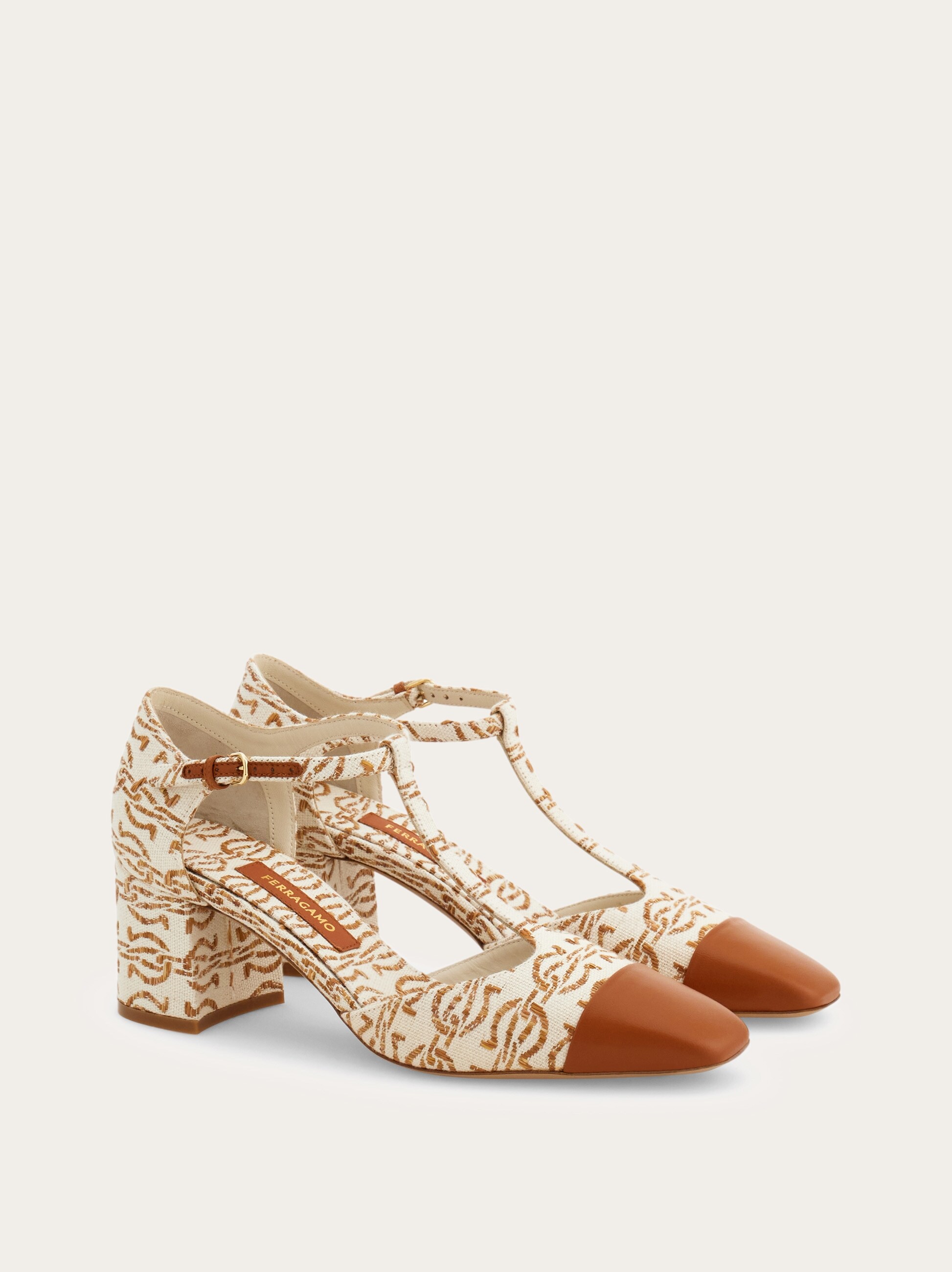 Chunky heel T-strap pump - Shoes - Women - Salvatore Ferragamo EU 