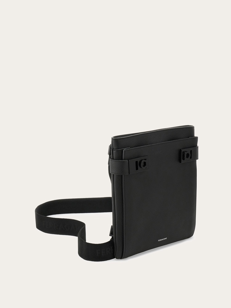 Bolso bandolera con hebillas Gancini North-South Gallery image 6