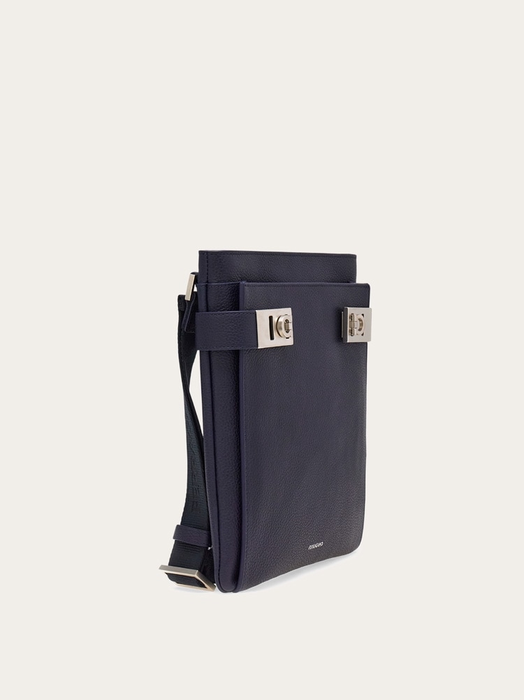 North-South crossbody bag with Gancini buckles Gallery image 3